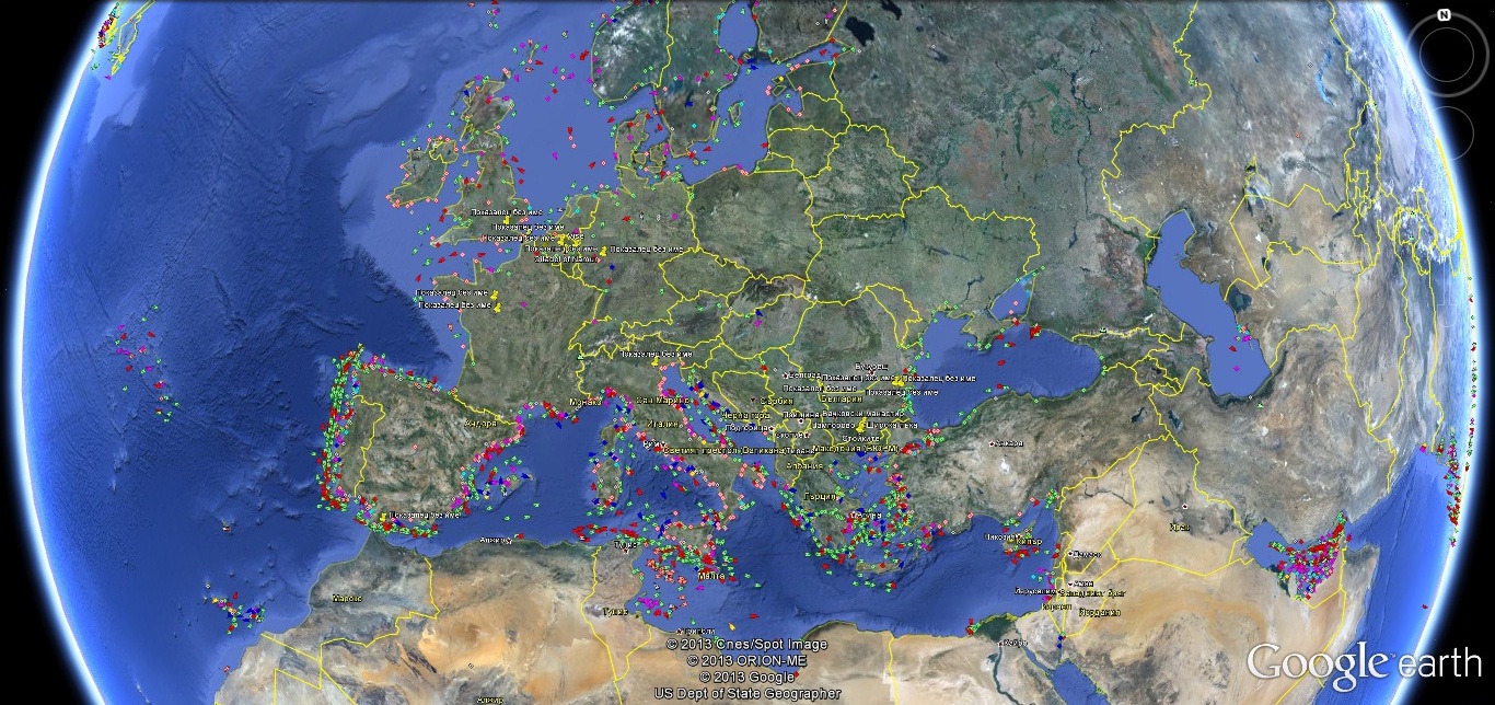 Google Earth Marine Traffic Plug-in